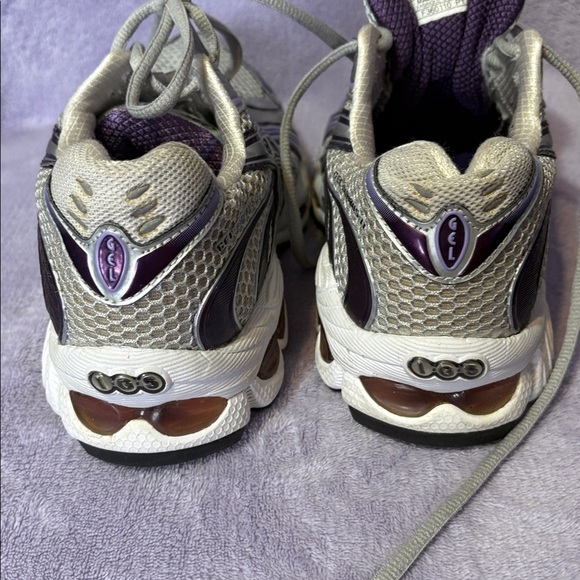 ASICS Gel Nimbus Metallic Silver and Deep Purple Sneakers - Picture 3 of 10